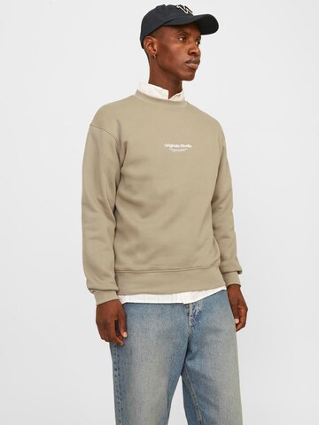JACK & JONES Sweatshirt 'JJVesterbro' i beige: forside