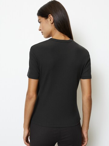 Marc O'Polo Shirt ' Minimal Hybrid ' in Schwarz