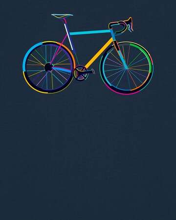 T-Shirt ' Fahrrad by night ' Watapparel en bleu