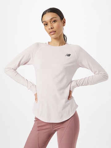 new balance - Camisa funcionais em rosa: frente