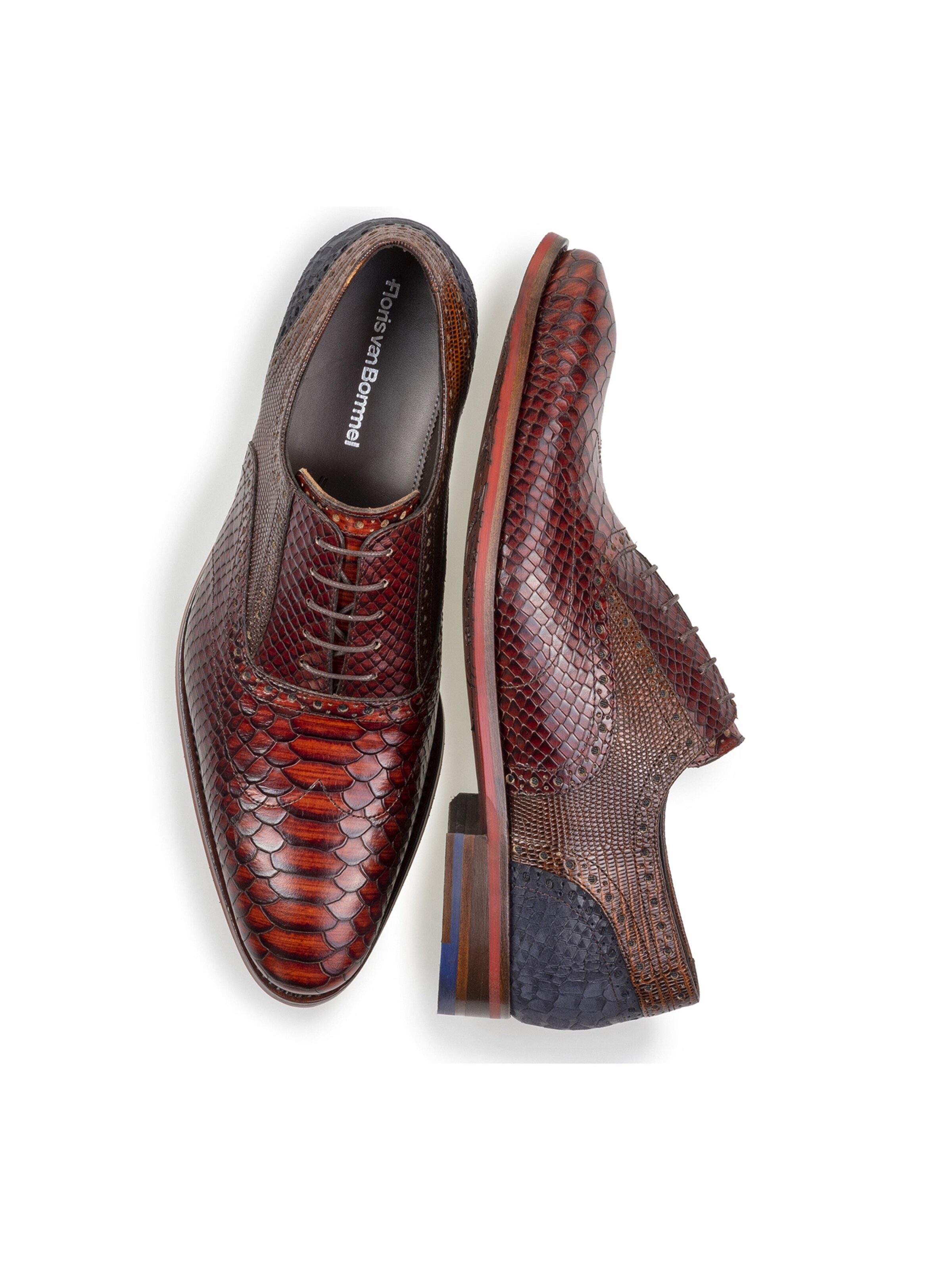 Floris van Bommel Lace-Up Shoes 'De Stapper 5' in Brown