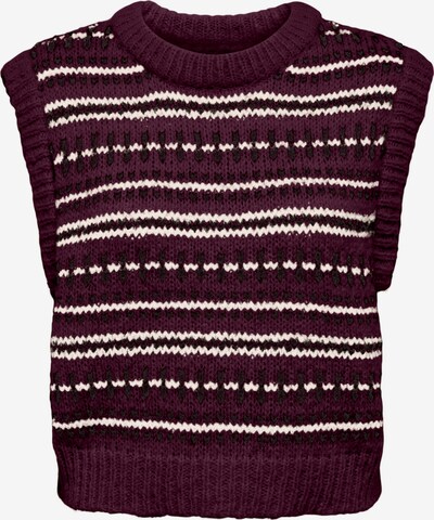 ONLY Sweater 'FAROE' in Aubergine / White, Item view
