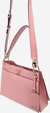 GUESS - Mala de ombro 'BASILEA' em rosa: frente