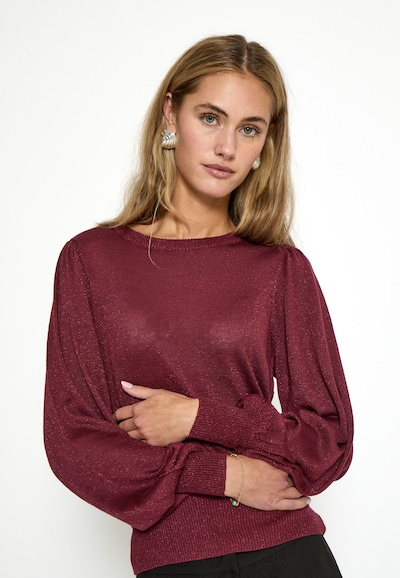 minus Haut 'Liv' en rouge foncé, Vue avec produit