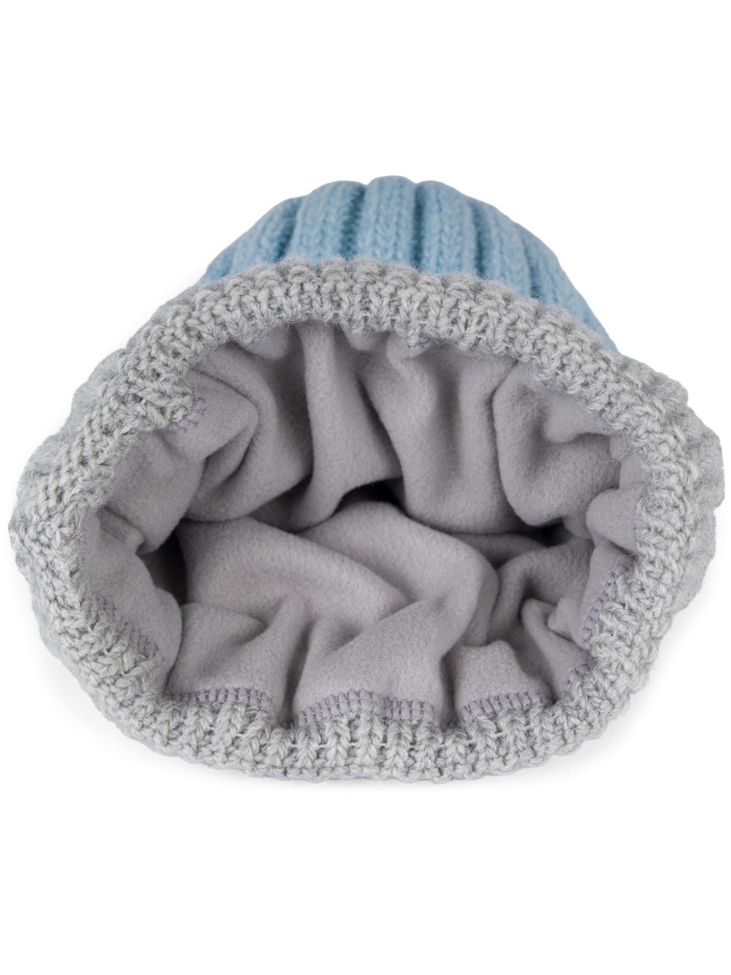 styleBREAKER Mütze 'Strickmütze Farbverlauf mit Thermo-Fleece'‌‌‌‌‌‌‌‌ in Grau