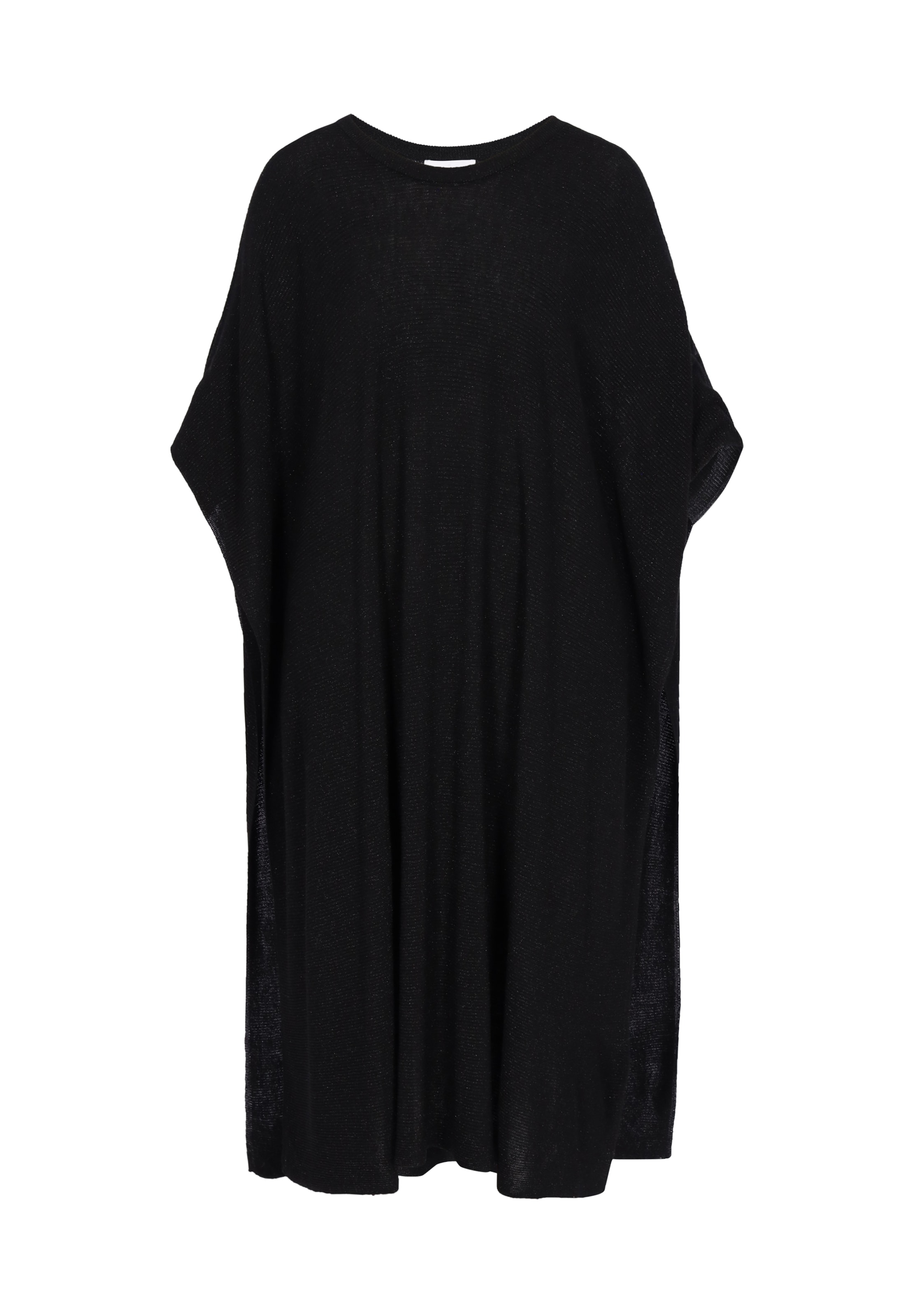 usha WHITE LABEL Cape 'Minimalistic' in Black: front