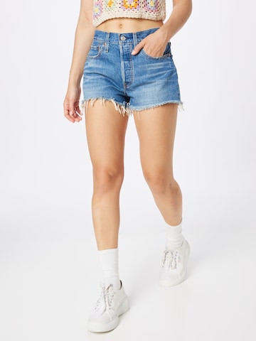 LEVI'S ® Regular Jeans '501 Original Short' in Blauw: voorkant