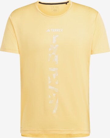 ADIDAS TERREX Performance Shirt 'Agravic' in Yellow: front