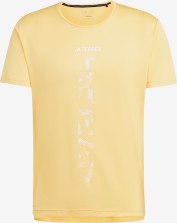 ADIDAS TERREX Functioneel shirt 'Agravic' in Geel: voorkant