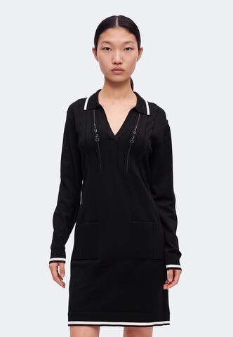 Liu Jo - Vestido de punto en negro: frente