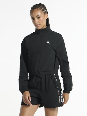 melns A-Game Sporta jaka 'Lifewear': no priekšpuses
