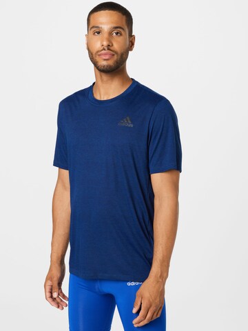 ADIDAS SPORTSWEARTehnička sportska majica - plava boja: prednji dio