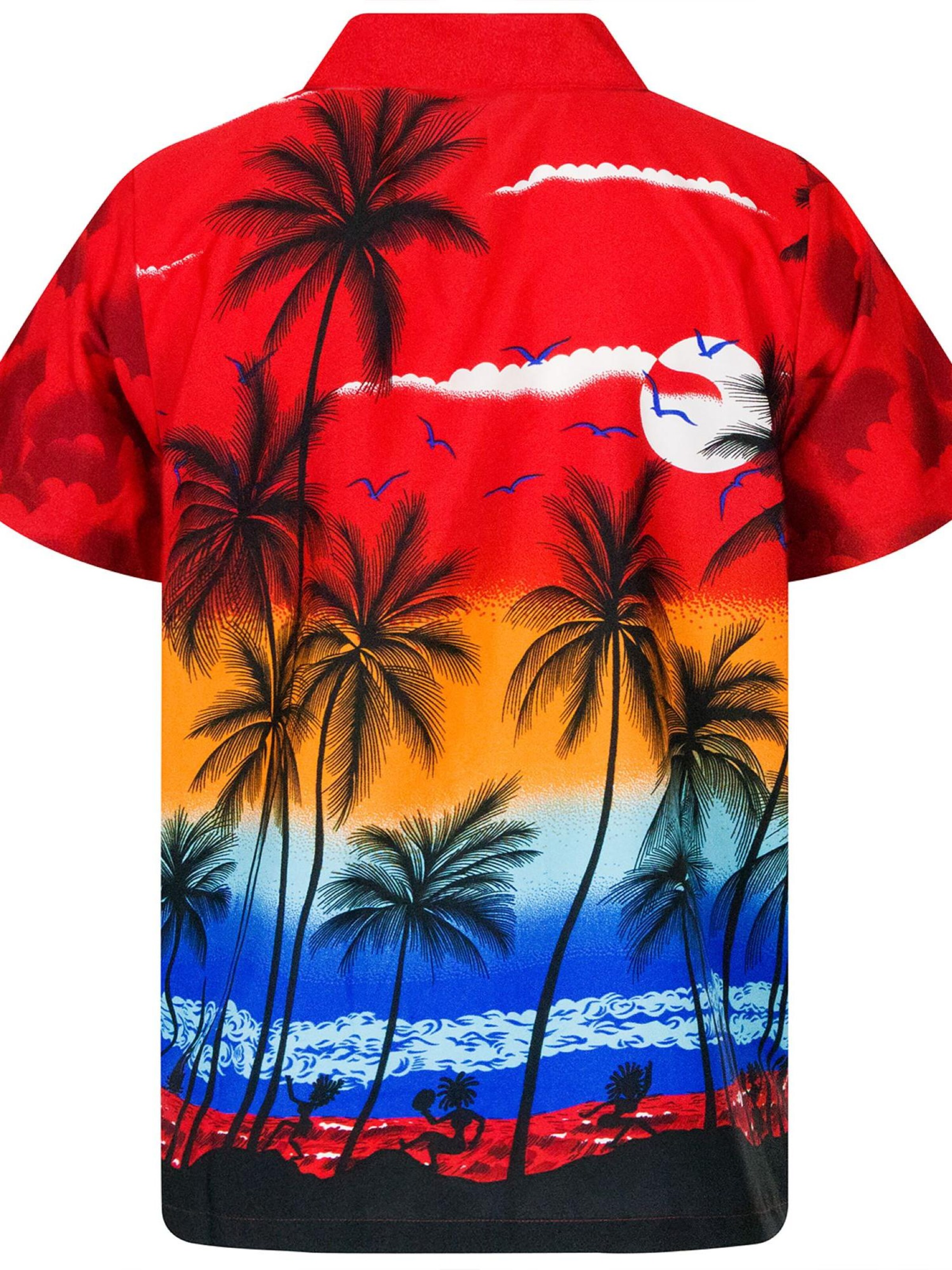 King Kameha Shirt 'Beach' in Red