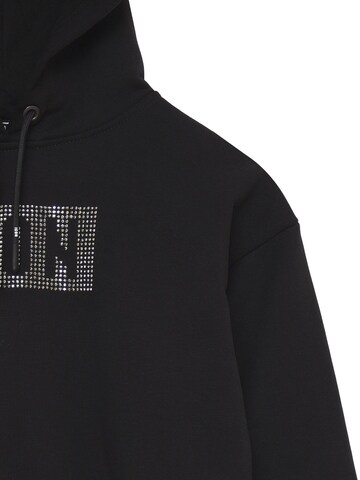 ICON Sweatshirt 'Strass logo' in Schwarz