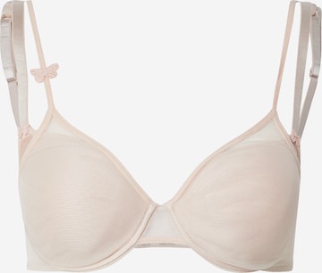 PASSIONATA T-Shirt Rintaliivi 'MISS JOY' värissä beige: etupuoli