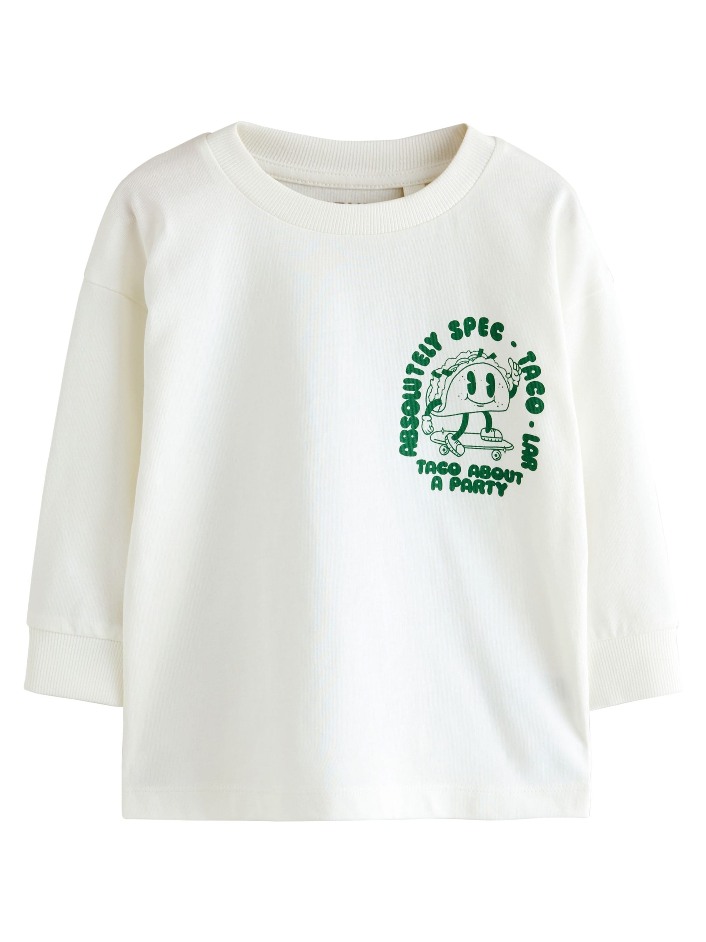 Next T-shirt i vit: framsida