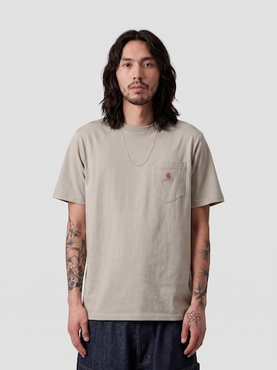 Carhartt WIP Koszulka 'S/S POCKET T-SHIRT PUDDLE' w rozmiarze XS w kolorze szarym, Podgląd produktu