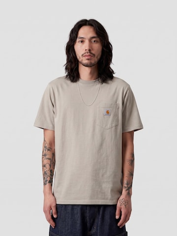 Carhartt WIP Koszulka 'S/S POCKET T-SHIRT PUDDLE' w kolorze szary: przód