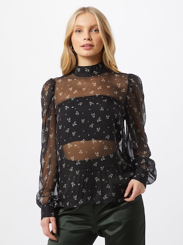 minimum Blouse 'Neliane' in Zwart: voorkant