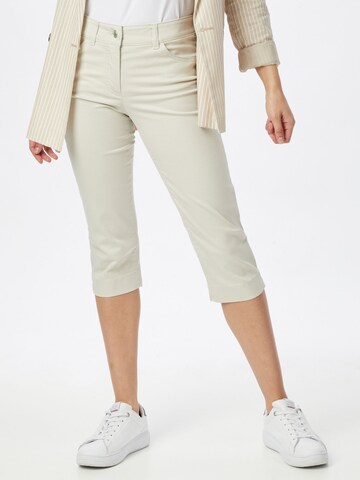 GERRY WEBER Slimfit Broek in Beige: voorkant