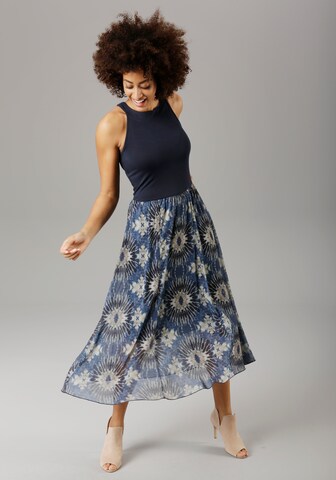 Aniston SELECTED Summer Dress in Blue: front