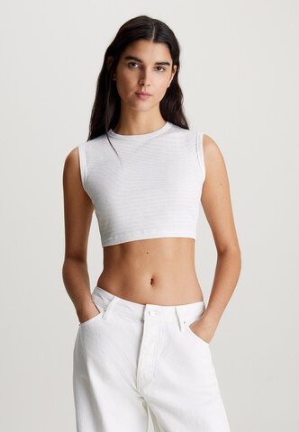 Haut Calvin Klein Jeans en blanc : devant