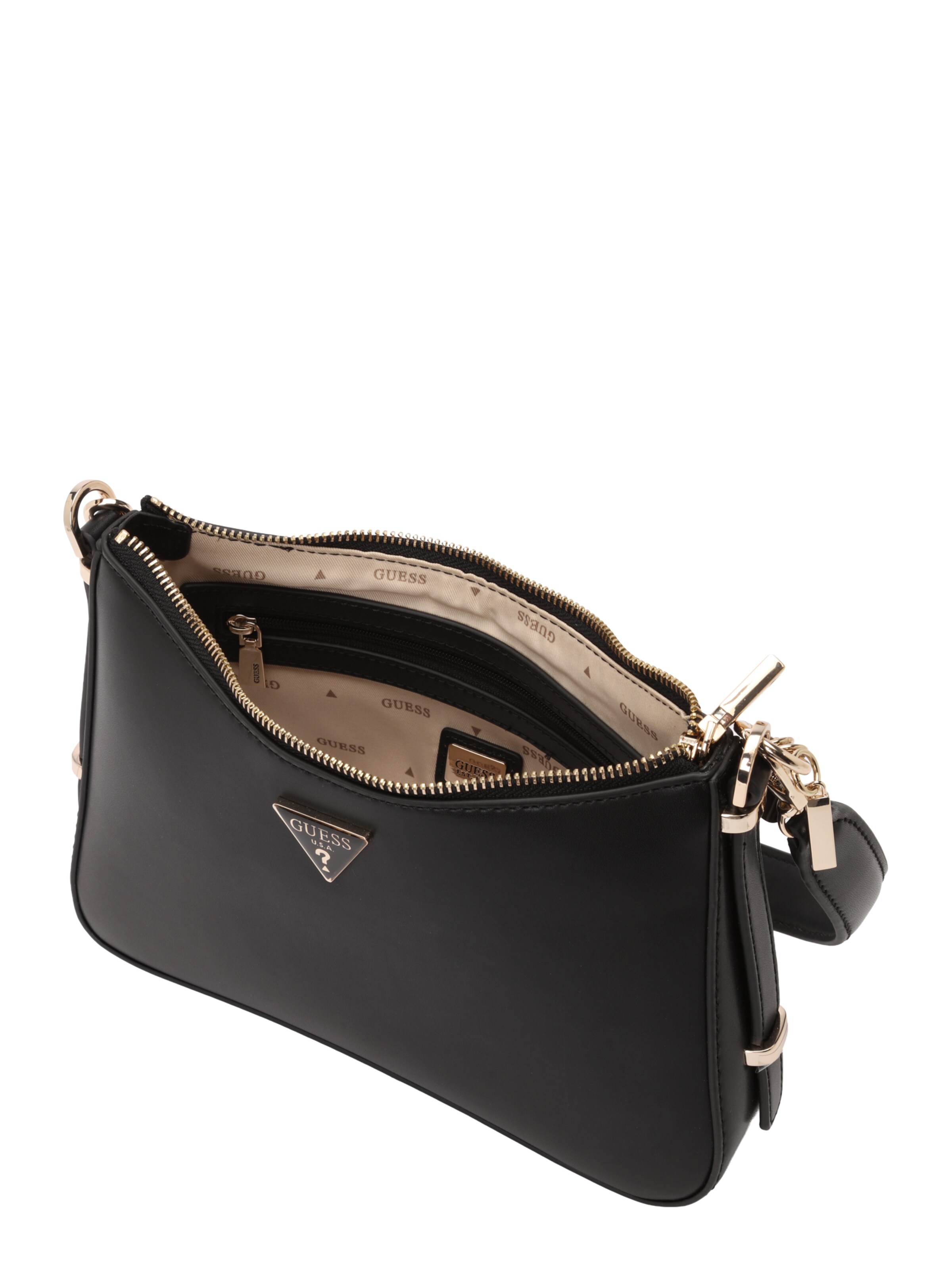 GUESS Skuldertaske 'DARYNA II TOP ZIP SHOULDER BAG' i sort