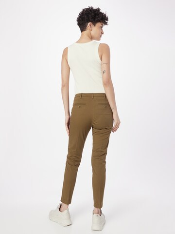 Coupe slim Pantalon à plis Sisley en vert