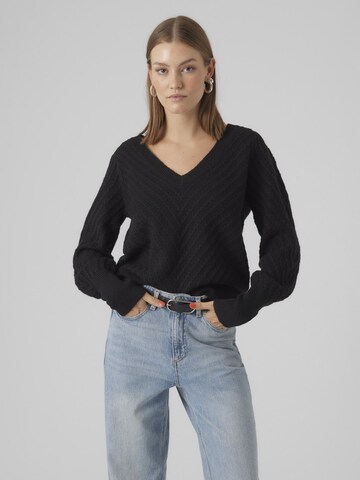 VERO MODA Trui 'STINNA' in Zwart: voorkant