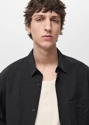 MANGO MAN Regular fit Button Up Shirt 'Acrux' in Black
