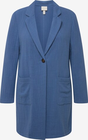 Ulla Popken Blazer  (GOTS) in Blau: predná strana