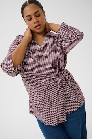 KAFFE CURVE Bluse 'KCNinah' in Rot