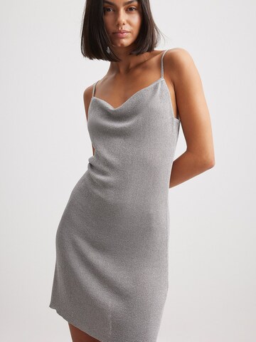 NA-KD Cocktail Dress in Silver: front