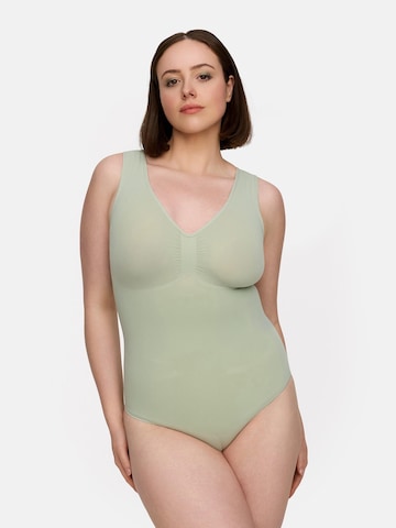 creamy Shaping Bodysuit in Grey: front