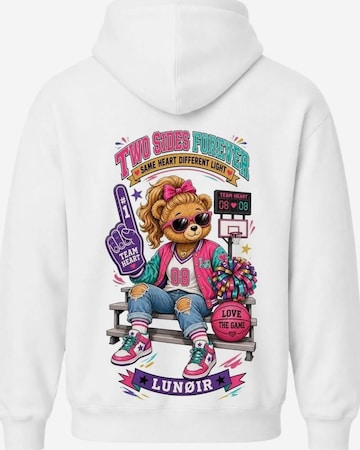 Sweat-shirt 'Two Sides Forever' LUNØIR Studio en blanc : devant