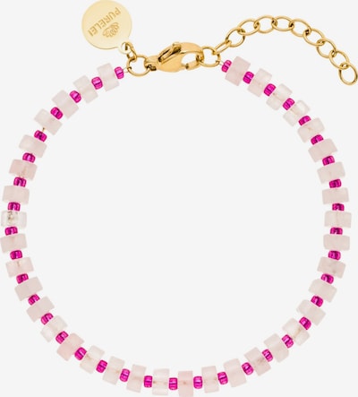 PURELEI Armband 'Felicity' in de kleur Goud / Pink, Productweergave