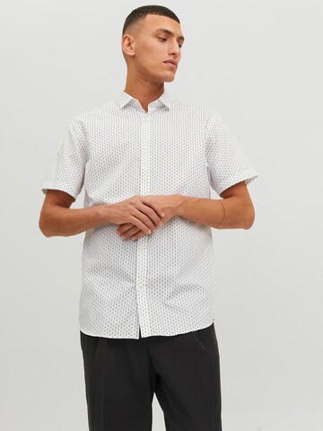 JACK & JONES Regular fit Риза в бяло: отпред