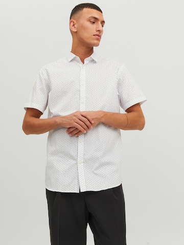 JACK & JONES Regular fit Button Up Shirt in White: front