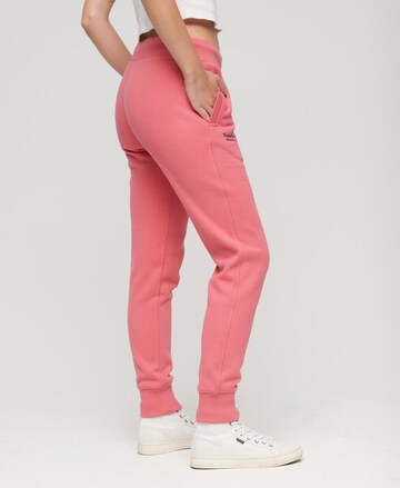 Effilé Pantalon 'Essential' Superdry en rose : devant