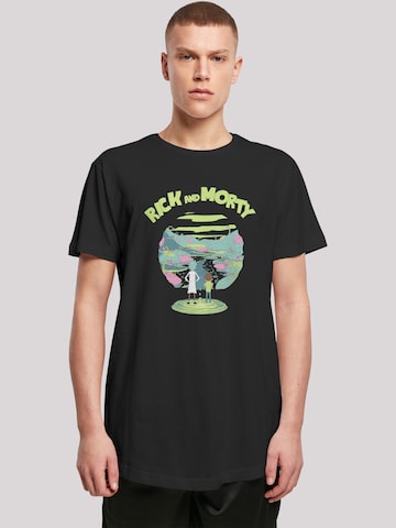 T-Shirt 'Rick and Morty Portal' F4NT4STIC en noir : devant