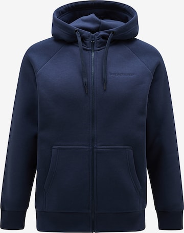 PEAK PERFORMANCE Zip-Up Hoodie in Blue: front