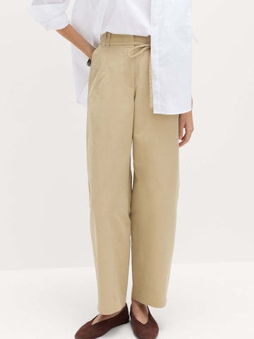Wide leg Pantaloni di Marks & Spencer in beige: frontale