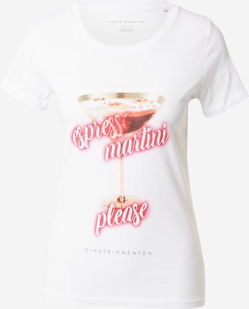 Tricou 'Espresso Martini' de la EINSTEIN & NEWTON pe alb: față