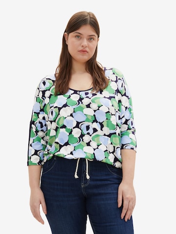 Tom Tailor Women + Shirt in Groen: voorkant