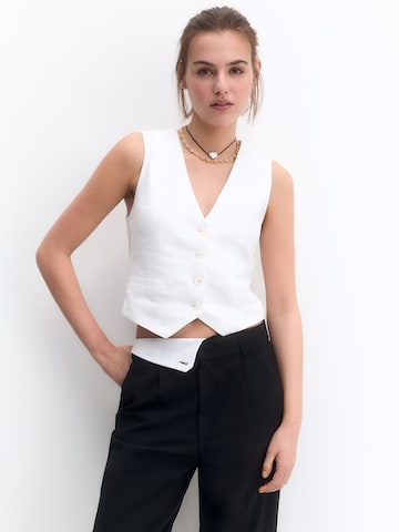 Pull&Bear Suit vest in White: front