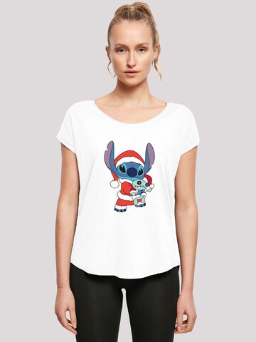 F4NT4STIC Shirt 'Disney Lilo & Stitch' in Wit: voorkant