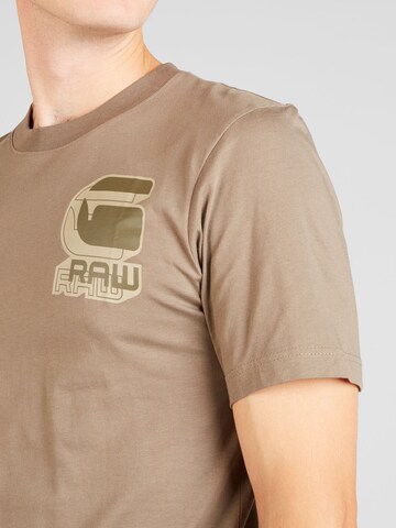 G-STAR T-Shirt 'Shadow' in Braun