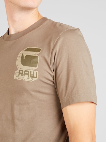 G-Star RAW T-Shirt 'Shadow' in Braun