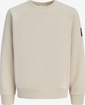 JACK & JONES Sweatshirt 'JJCLEVELAND' i beige: framsida