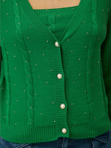 Influencer Strickjacke in Grün